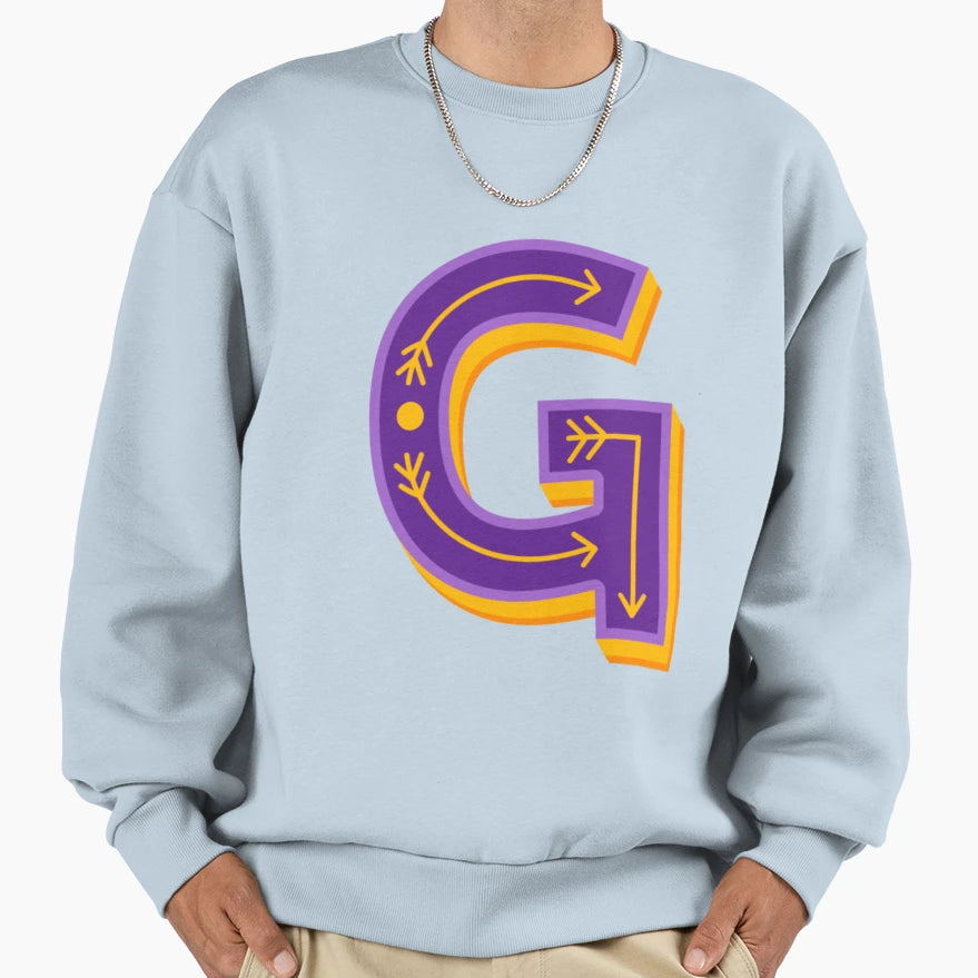 Letter G Sweatshirt - Trendy Graphic Men Women - T-Shirt, Sweatshirt, Hoodie