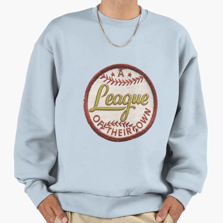 League Their Own Patch Mustard Sweatshirt - Minimalist Print for Adults - T-Shirt, Sweatshirt, Hoodie