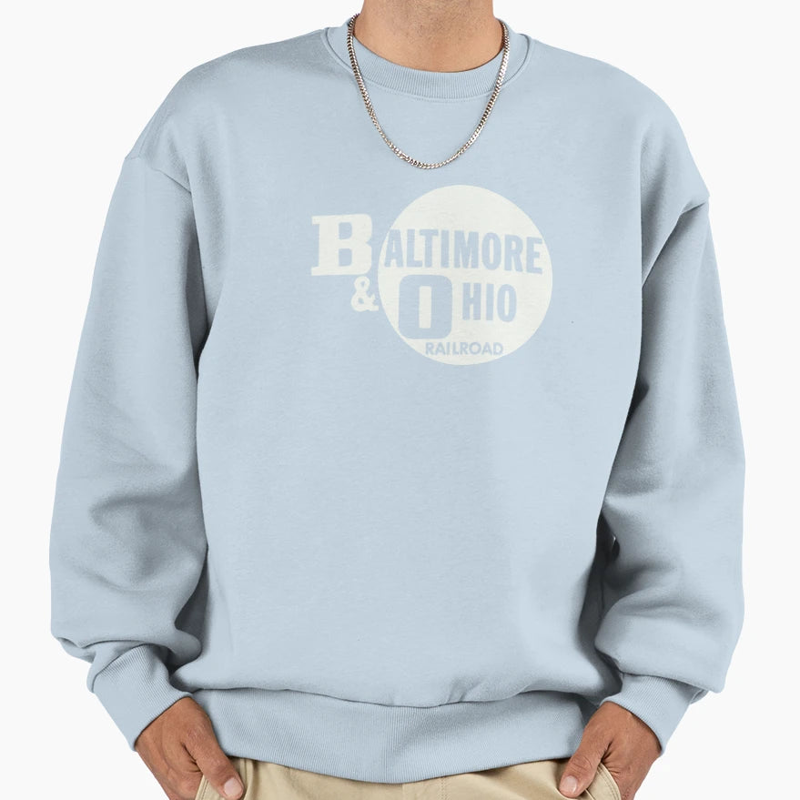 Baltimore And Ohio Railroad Sweatshirt - Fun Novelty Design for Adults - T-Shirt, Sweatshirt, Hoodie