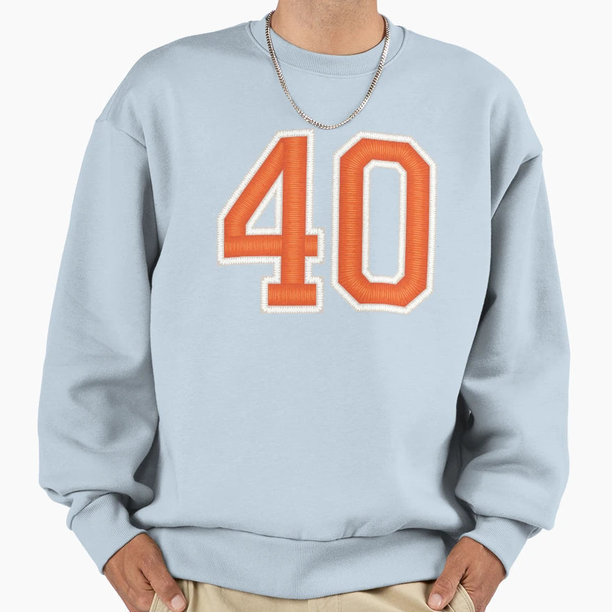 Sports Number 40 Jersey Forty Sweatshirt - Fun Novelty Design for Adults - T-Shirt, Sweatshirt, Hoodie