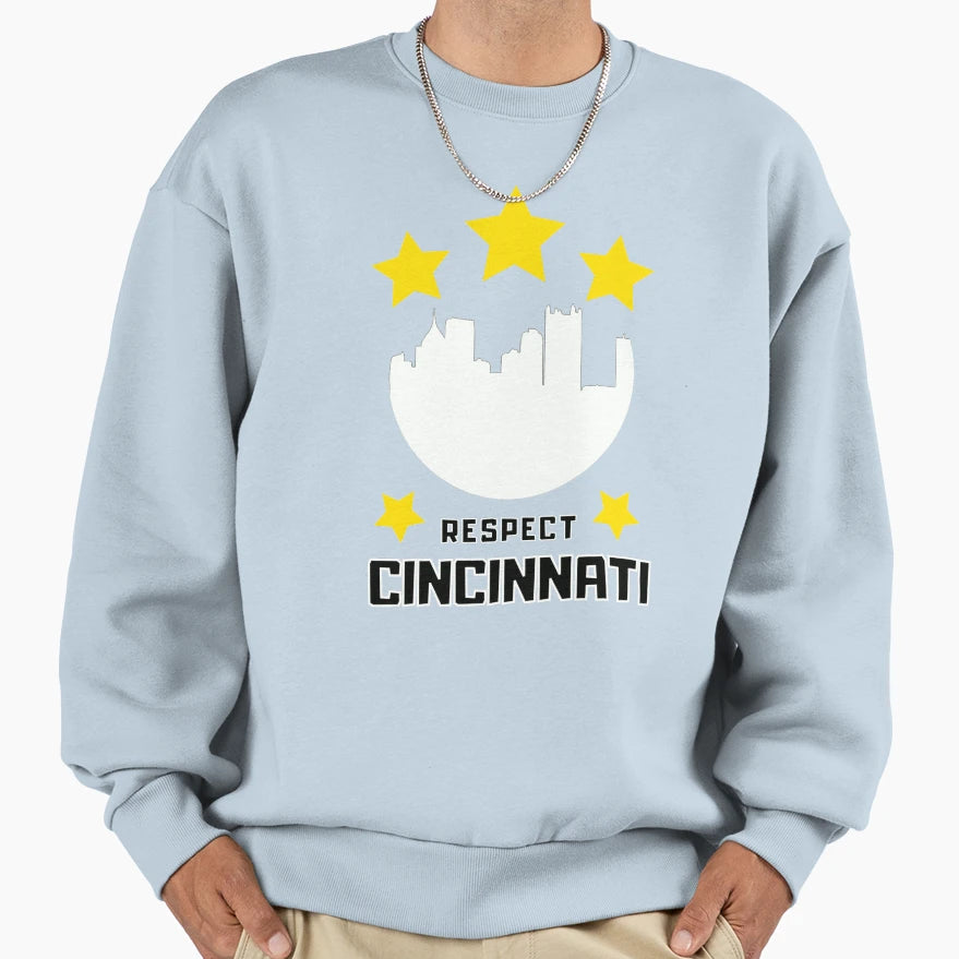 Respect Cincinnati Sweatshirt - Casual Everyday Wear for Adults - T-Shirt, Sweatshirt, Hoodie