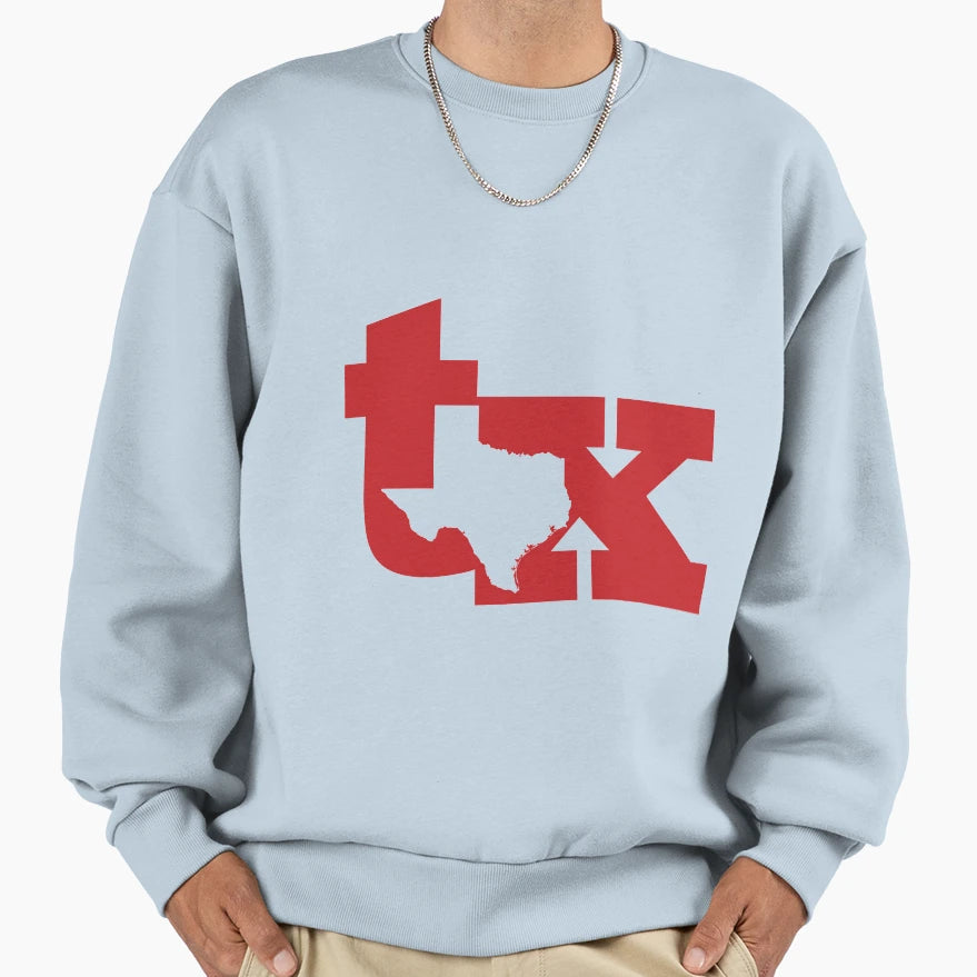 Tx Red Sweatshirt - Graphic Print for Adults - T-Shirt, Sweatshirt, Hoodie