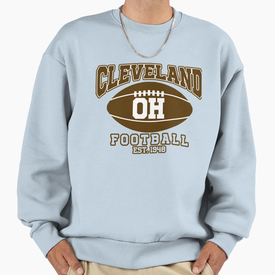 Cleveland Football Team 2 Sweatshirt - Custom Art Print for Adults - T-Shirt, Sweatshirt, Hoodie