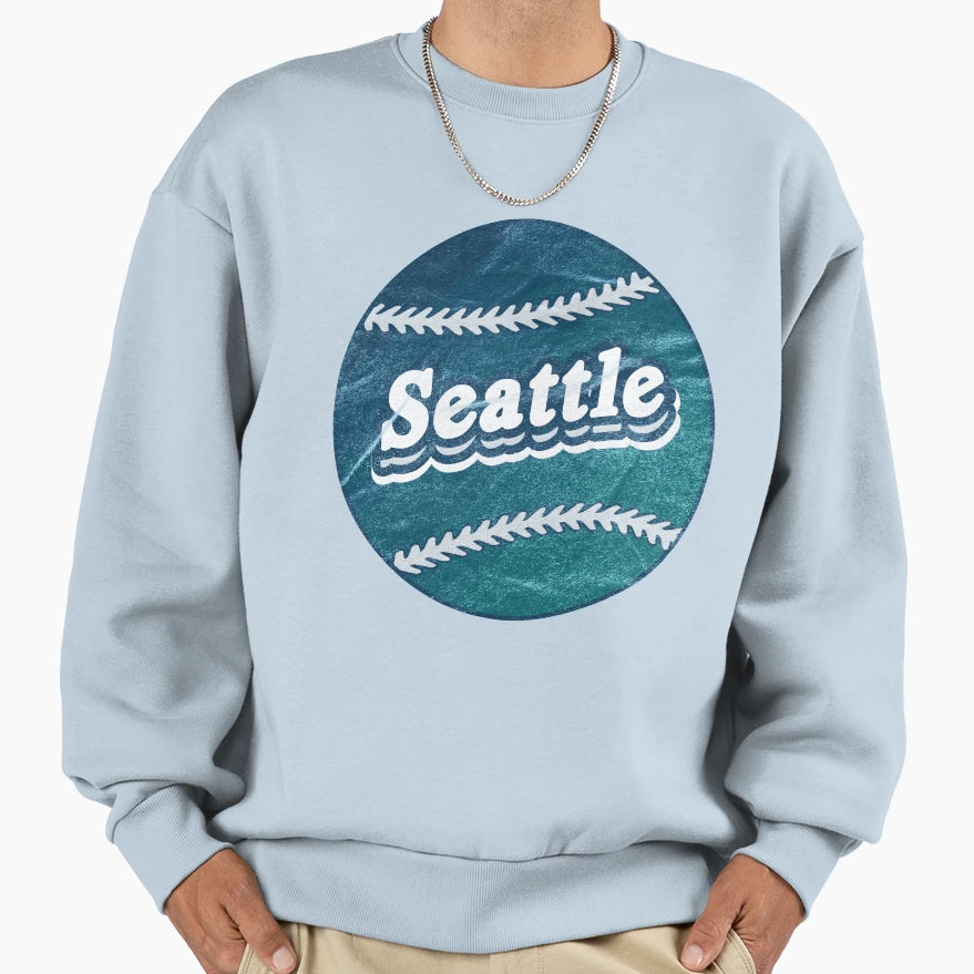 Seattle Baseball Sweatshirt - Graphic Print Unisex - T-Shirt, Sweatshirt, Hoodie