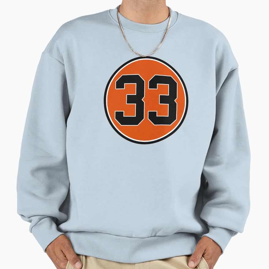 Eddie Murray 33 Jersey Number Sweatshirt - Custom Art Print for Adults - T-Shirt, Sweatshirt, Hoodie