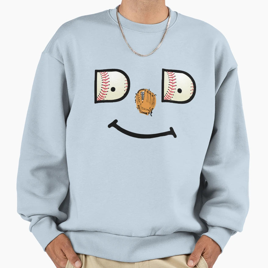 Baseball Dad Sweatshirt - Minimalist Print for Adults - T-Shirt, Sweatshirt, Hoodie