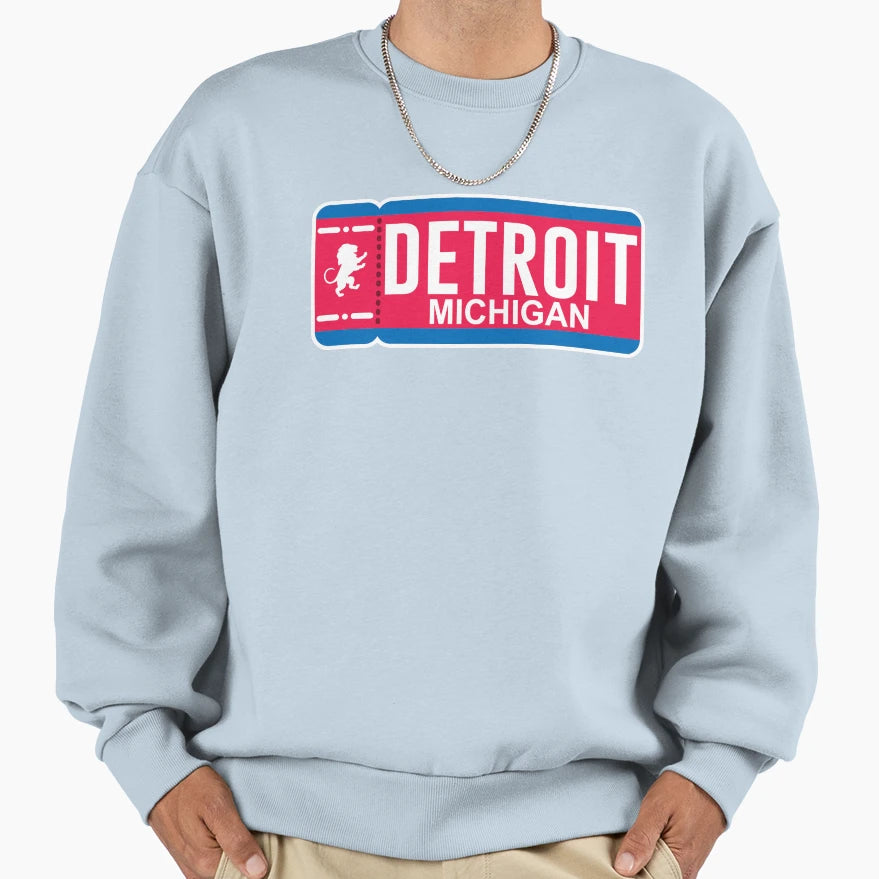 Detroit Ticket 3 Sweatshirt - Unique Graphic Unisex - T-Shirt, Sweatshirt, Hoodie
