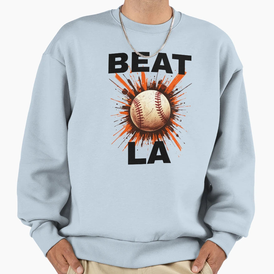 Beat La Sf Black Text Sweatshirt - Custom Art Print for Adults - T-Shirt, Sweatshirt, Hoodie