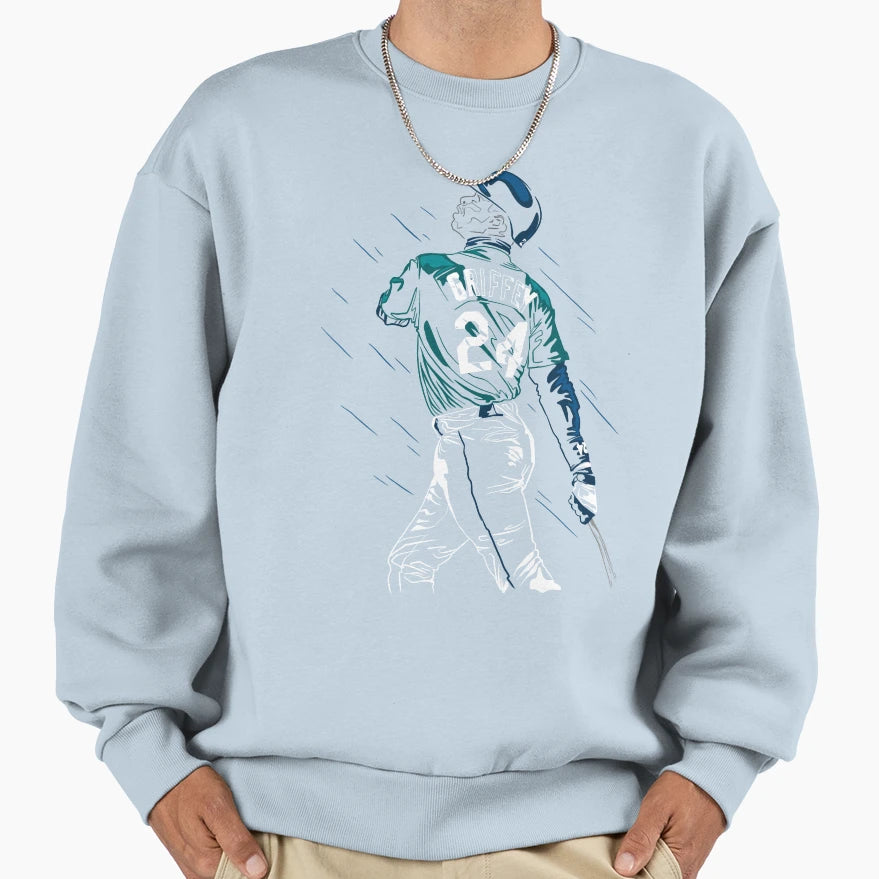 Ken Grifey Jr 24 Sweatshirt - Custom Art Print Unisex - T-Shirt, Sweatshirt, Hoodie