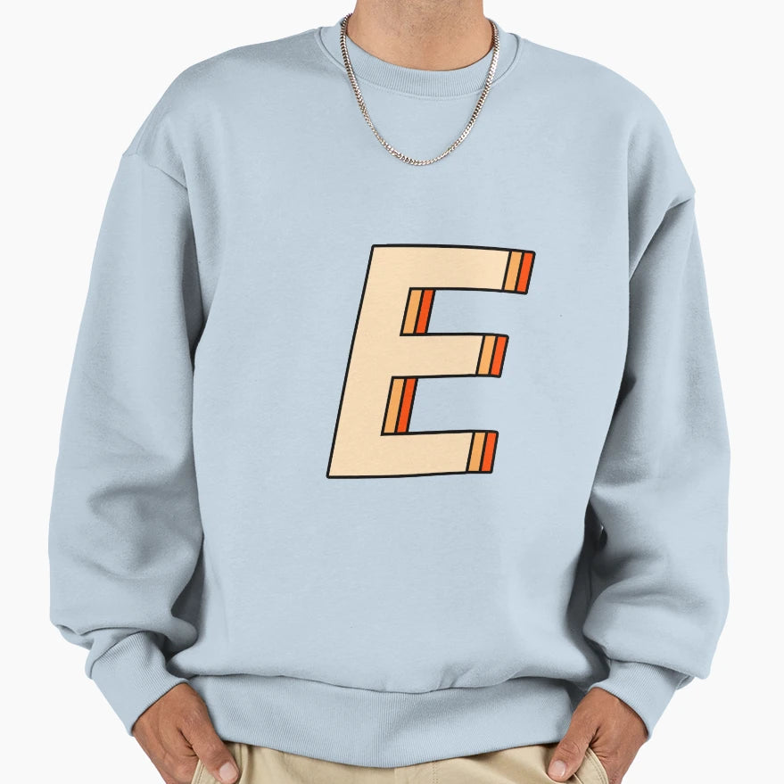 Orange E Sweatshirt - Custom Art Print for Adults - T-Shirt, Sweatshirt, Hoodie