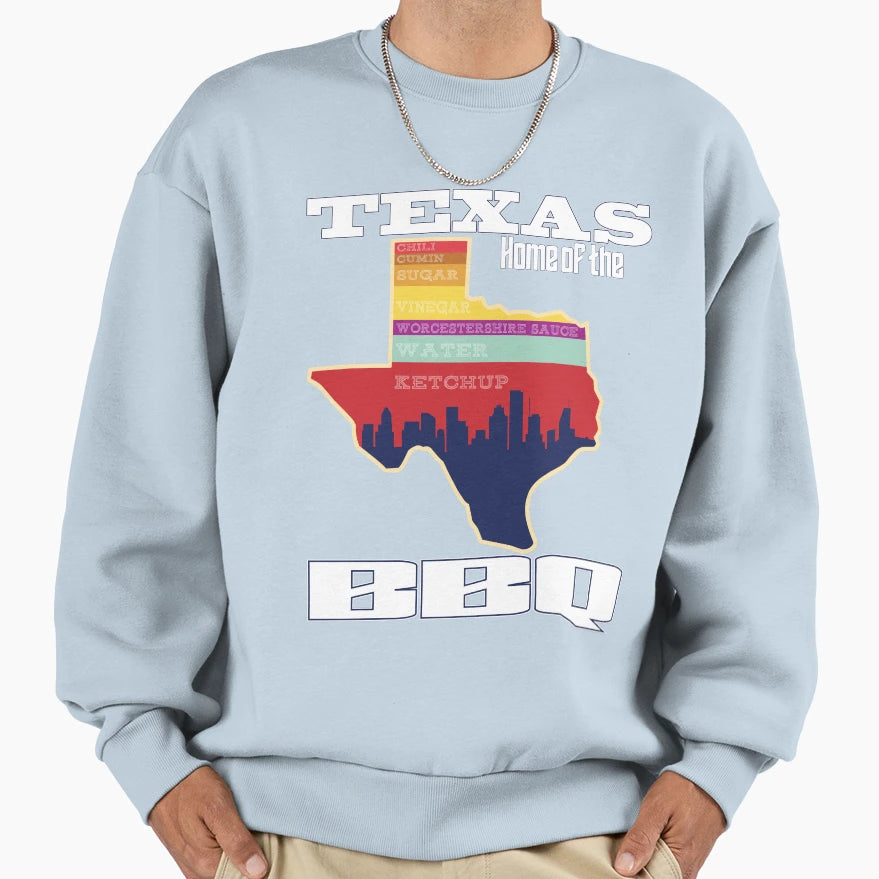 Texas Bbq Sauce Recipe Outline Sweatshirt - Casual Everyday Wear Unisex - T-Shirt, Sweatshirt, Hoodie