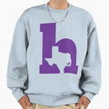 Lowercase H Purple Sweatshirt - Casual Everyday Wear Men Women - T-Shirt, Sweatshirt, Hoodie
