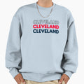 Cleveland Ohio Red White Blue Sweatshirt - Casual Everyday Wear Men Women - T-Shirt, Sweatshirt, Hoodie