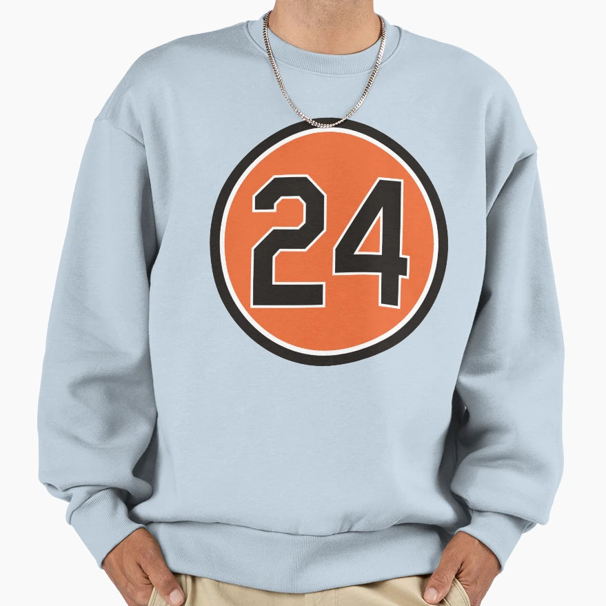 Rick Dempsey 24 Jersey Number Sweatshirt - Fun Novelty Design for Adults - T-Shirt, Sweatshirt, Hoodie
