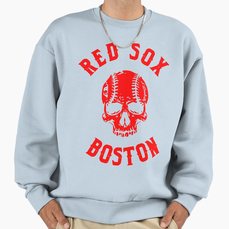 Red Sox Skull Sweatshirt - Novelty Apparel Unisex - T-Shirt, Sweatshirt, Hoodie