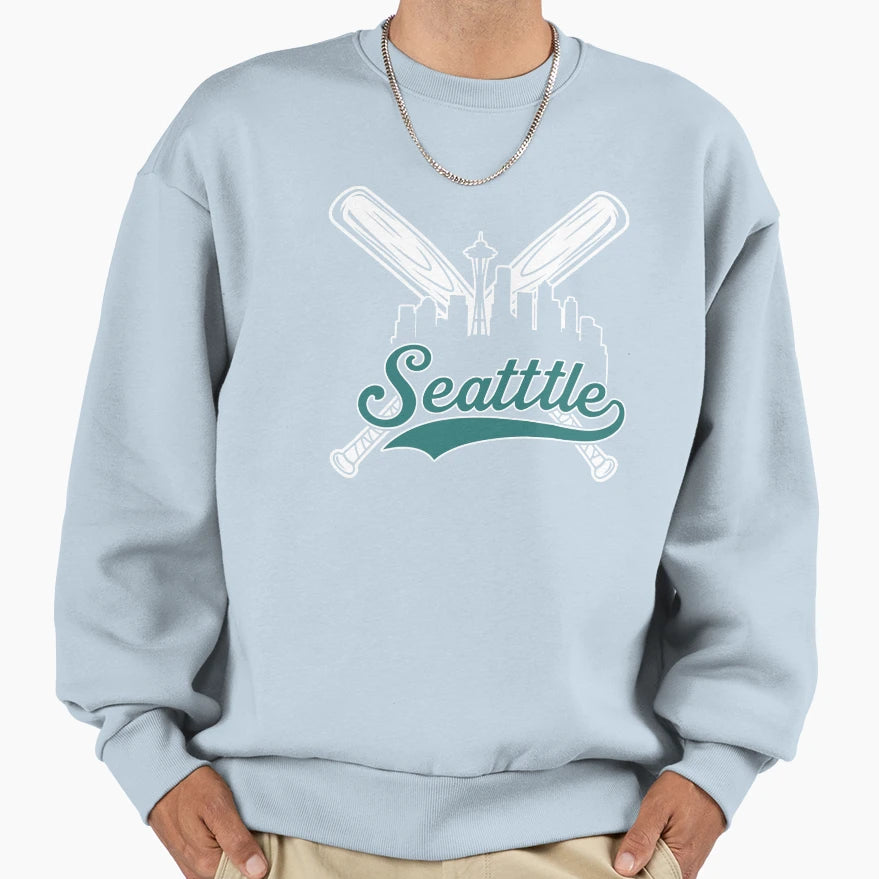 Seattle Baseball Fan City Sweatshirt - Casual Everyday Wear Men Women - T-Shirt, Sweatshirt, Hoodie