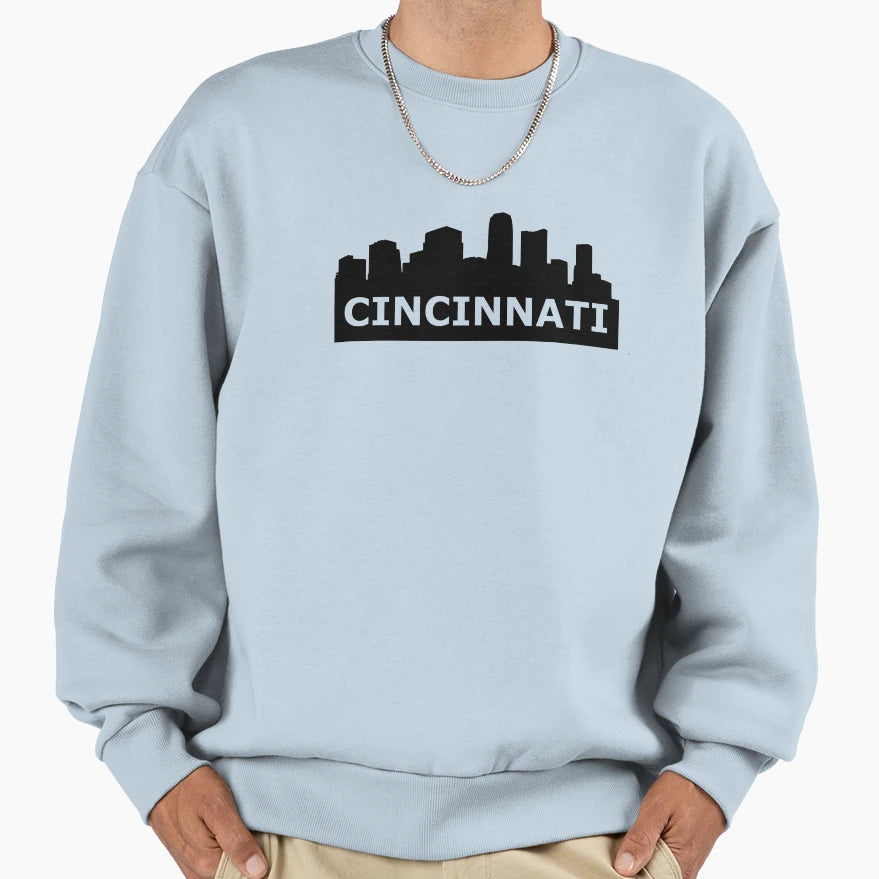 Cincinnati Skyline Sweatshirt - Minimalist Print Unisex - T-Shirt, Sweatshirt, Hoodie