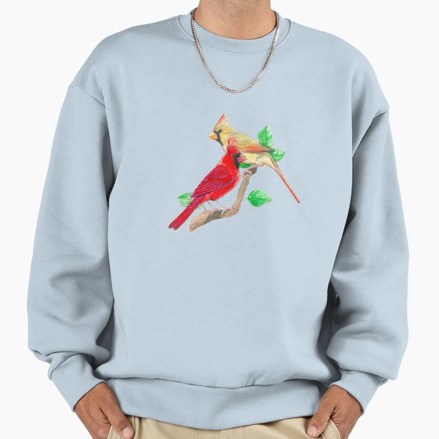 Cardinal Pair Sweatshirt - Custom Art Print Men Women - T-Shirt, Sweatshirt, Hoodie