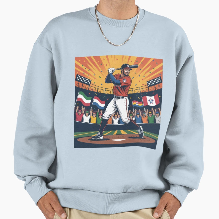 Power Swing Baseball Hero Fan Art Sweatshirt - Minimalist Print Men Women - T-Shirt, Sweatshirt, Hoodie