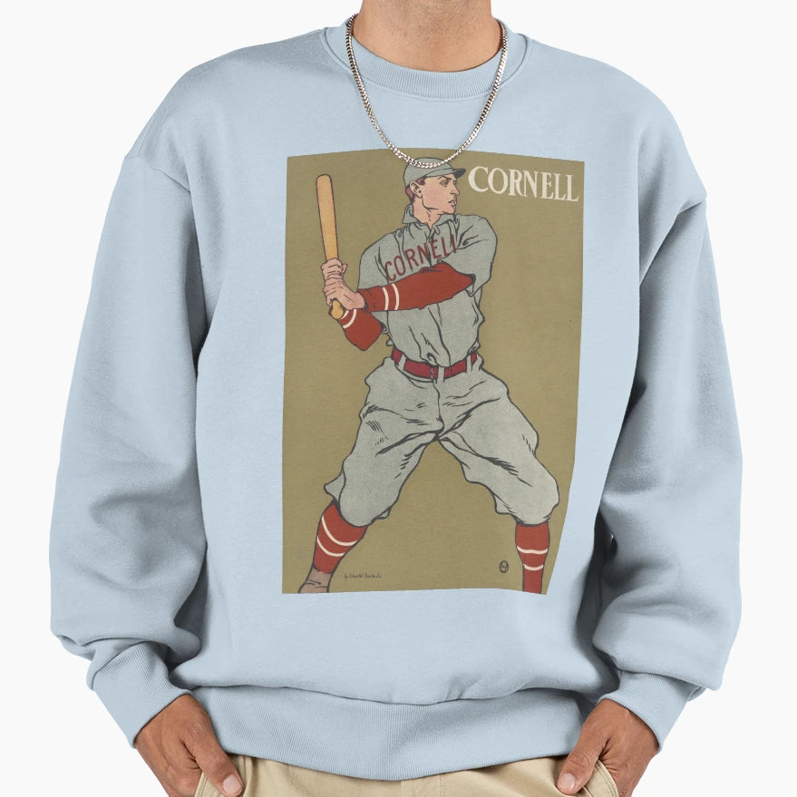 Cornell Baseball Player Sweatshirt - Streetwear Style for Adults - T-Shirt, Sweatshirt, Hoodie
