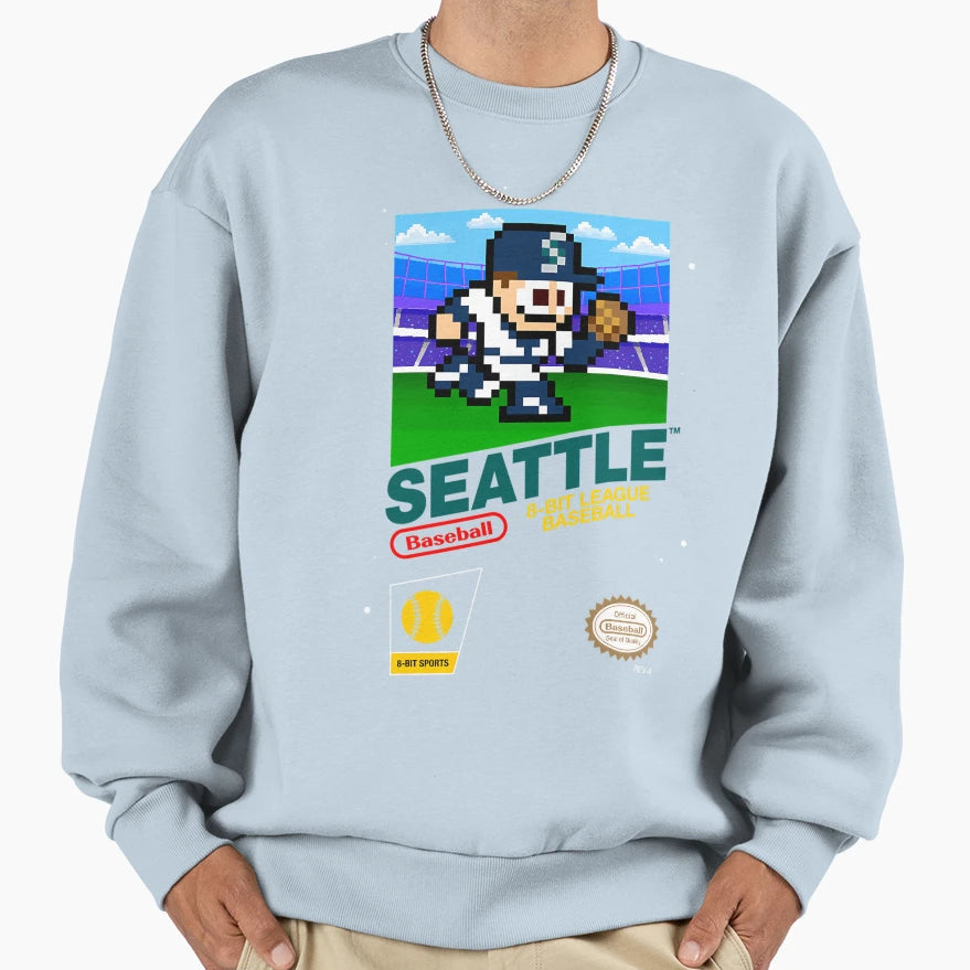 Seattle 8Bit Videogame Cart Sweatshirt - Streetwear Style for Adults - T-Shirt, Sweatshirt, Hoodie
