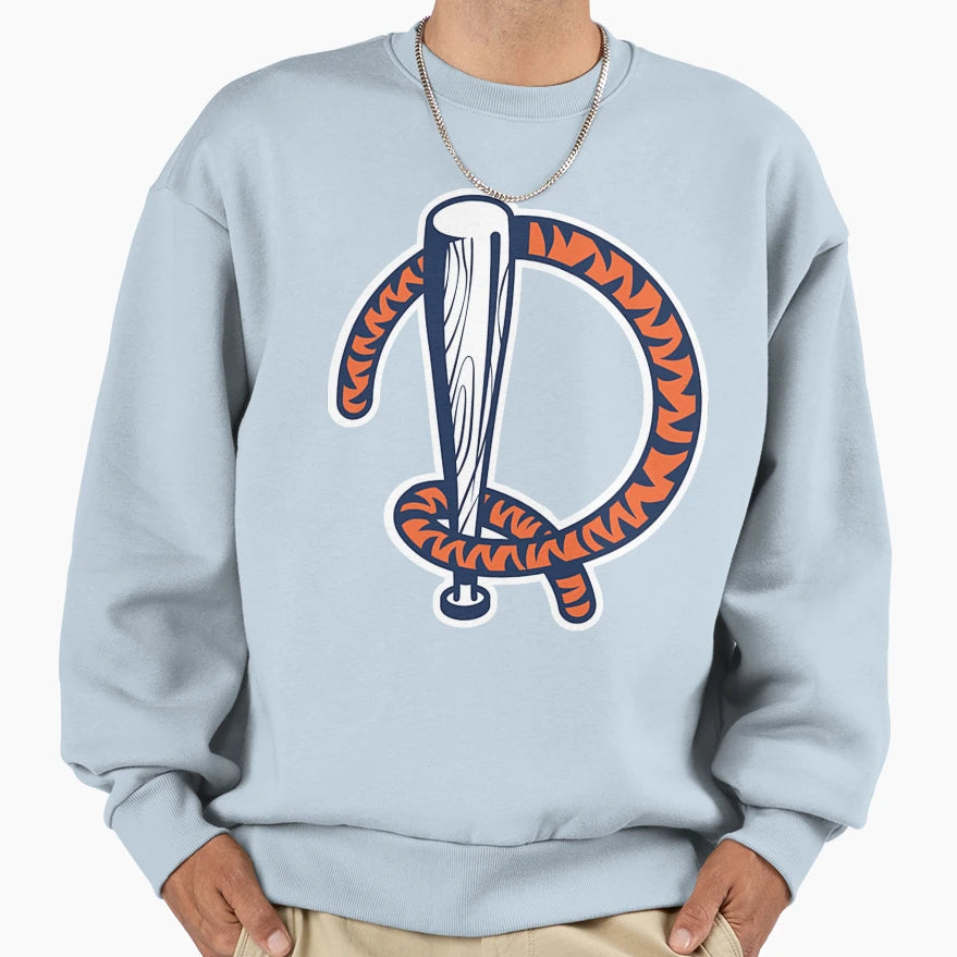 Tiger Baseball D Sweatshirt - Aesthetic Graphic Unisex - T-Shirt, Sweatshirt, Hoodie