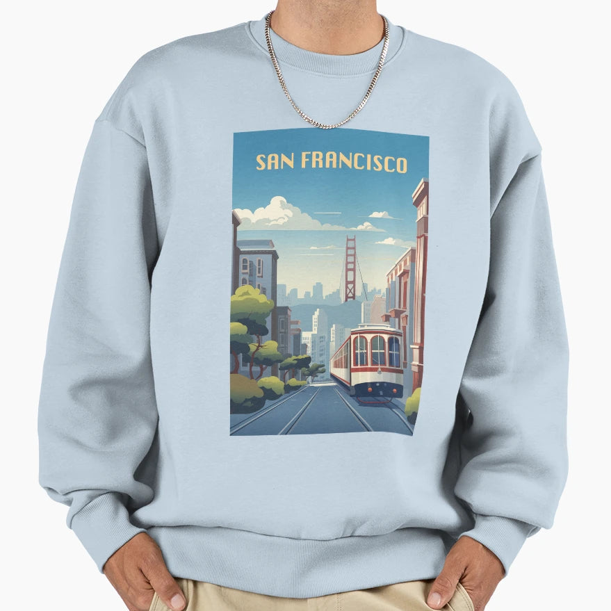 San Francisco California Usa Travel Sweatshirt - Novelty Apparel Men Women - T-Shirt, Sweatshirt, Hoodie