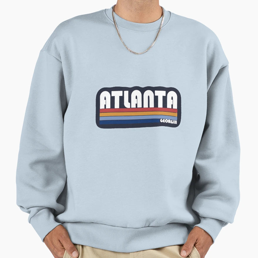 Atlanta Georgia Colorful Sweatshirt - Casual Everyday Wear Men Women - T-Shirt, Sweatshirt, Hoodie