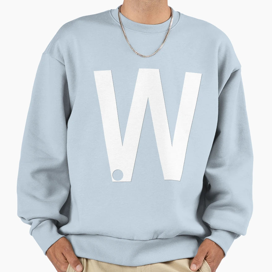 W White Sweatshirt - Trendy Graphic Men Women - T-Shirt, Sweatshirt, Hoodie