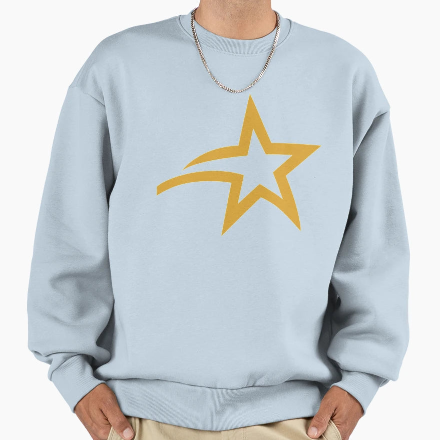 Star Yellow Color And Sweatshirt - Casual Everyday Wear for Adults - T-Shirt, Sweatshirt, Hoodie