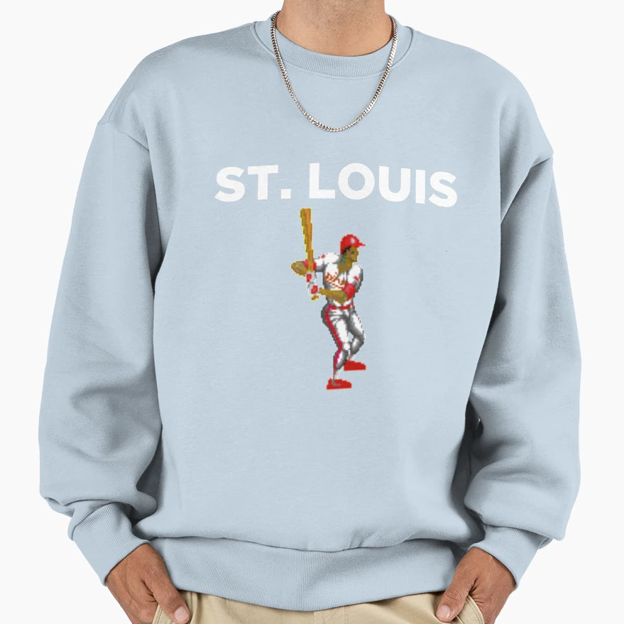 St Louis Baseball Video Game 8 Bit V2 T-Shirt - Casual Everyday Wear Unisex - T-Shirt, Sweatshirt, Hoodie