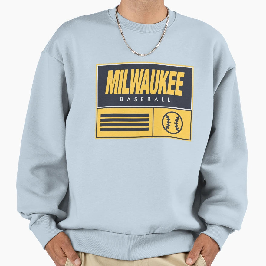 Milwaukee Baseball Sweatshirt - Novelty Apparel for Adults - T-Shirt, Sweatshirt, Hoodie