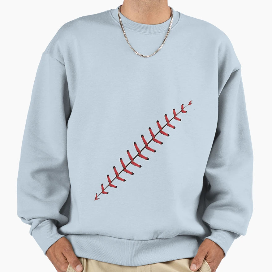 Baseball Lace Background 3 Sweatshirt - Custom Art Print Men Women - T-Shirt, Sweatshirt, Hoodie