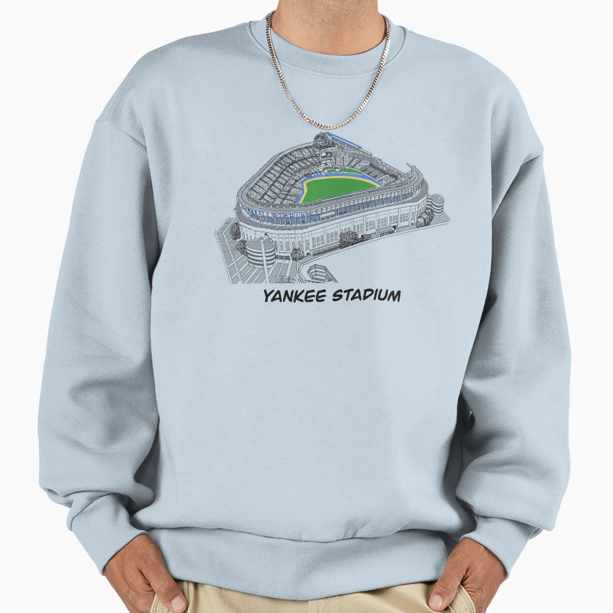 Drawing Sketching Yankee Stadium Sweatshirt - Fun Novelty Design for Adults - T-Shirt, Sweatshirt, Hoodie