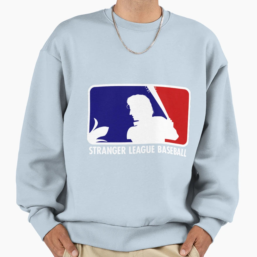 Stranger League Baseball Sweatshirt - Novelty Apparel for Adults - T-Shirt, Sweatshirt, Hoodie