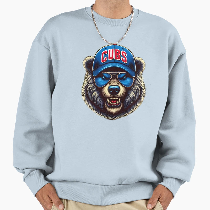 Bear Spirit Fierce Sunglasses Cap Gift Sweatshirt - Novelty Apparel Unisex - T-Shirt, Sweatshirt, Hoodie