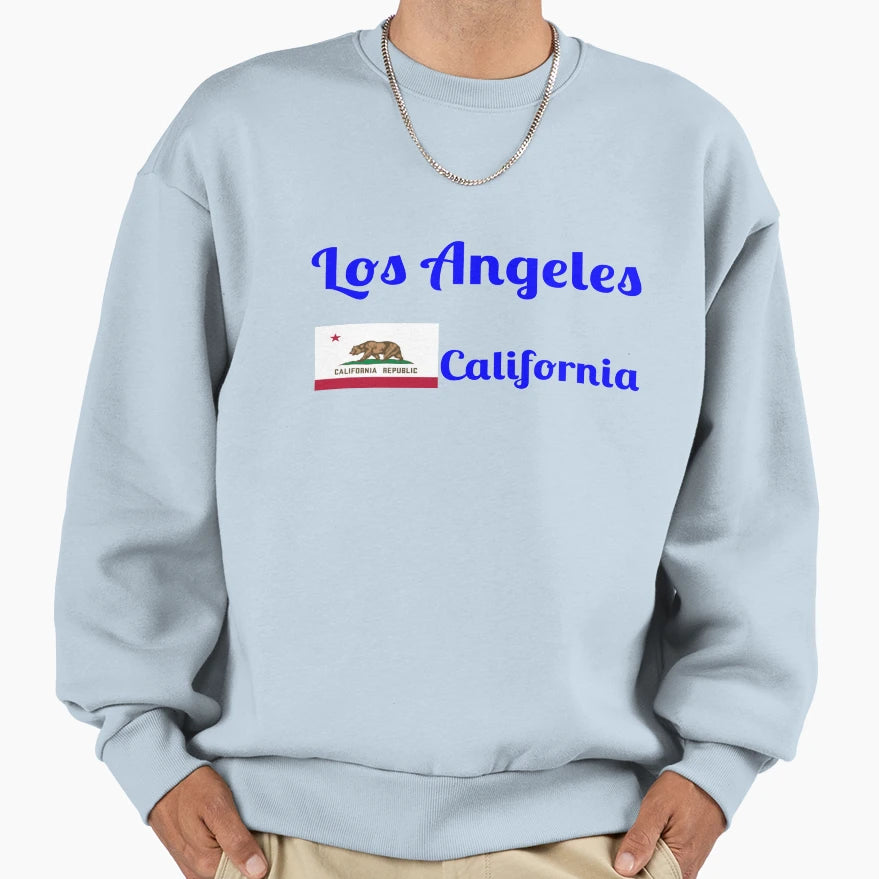 Los Angeles California Stylish Sweatshirt - Minimalist Print Men Women - T-Shirt, Sweatshirt, Hoodie