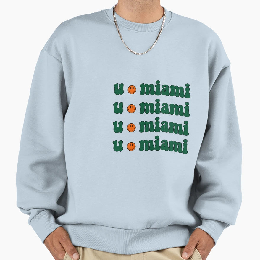 University Miami Sweatshirt - Graphic Print for Adults - T-Shirt, Sweatshirt, Hoodie