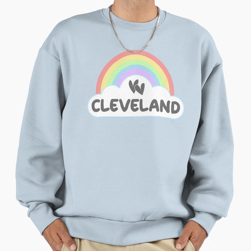 Cleveland Gay Pride Rainbow Lgbtqia Sweatshirt - Novelty Apparel Men Women - T-Shirt, Sweatshirt, Hoodie