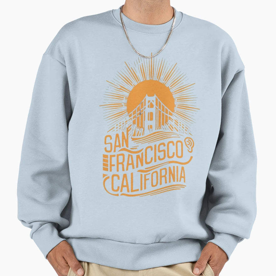 Golden Gate Glow San Francisco Sweatshirt - Streetwear Style for Adults - T-Shirt, Sweatshirt, Hoodie