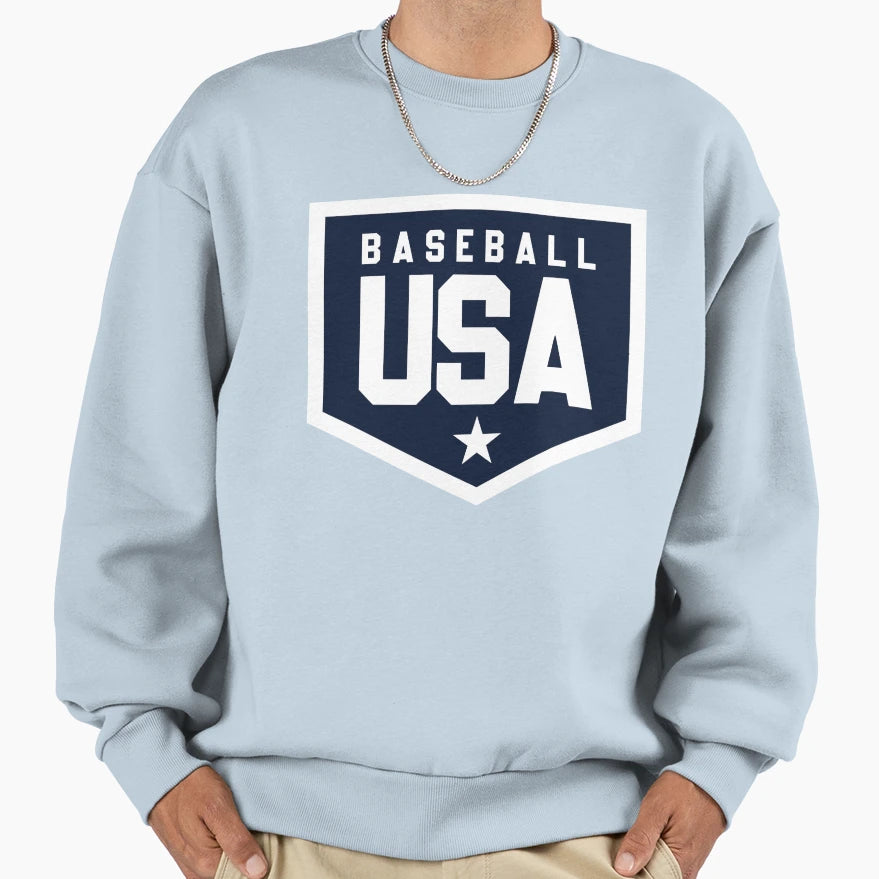 Usa Baseball Team Sweatshirt - Casual Everyday Wear Unisex - T-Shirt, Sweatshirt, Hoodie