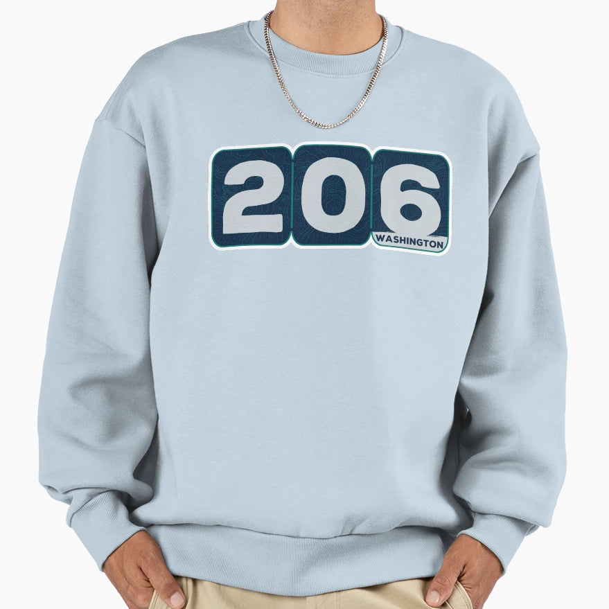 Area Code 206 Pt 2 Sweatshirt - Novelty Apparel Unisex - T-Shirt, Sweatshirt, Hoodie