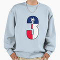 Number 3 Texas Flag Sweatshirt - Casual Everyday Wear Unisex - T-Shirt, Sweatshirt, Hoodie