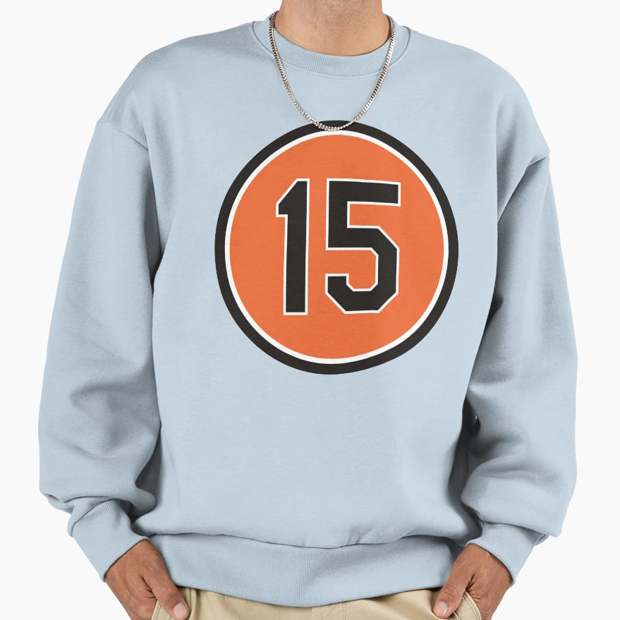 Chance Cisco 15 Jersey Number Sweatshirt - Fun Novelty Design for Adults - T-Shirt, Sweatshirt, Hoodie
