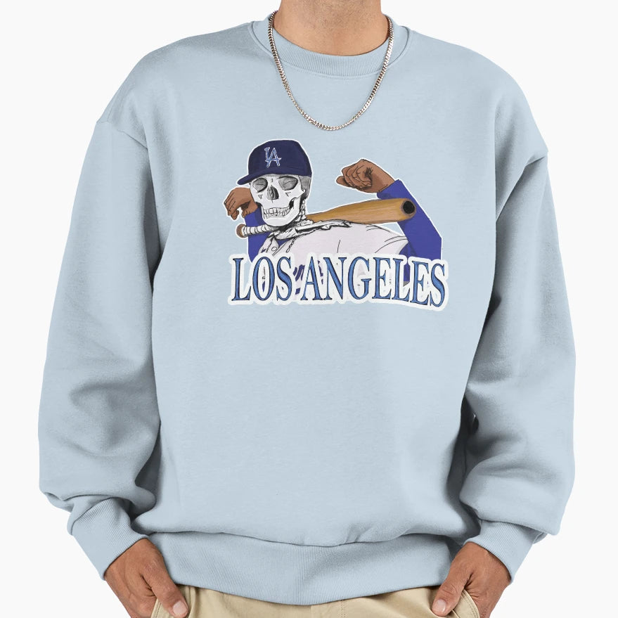 Los Angeles Skull Player Sweatshirt - Trendy Graphic Men Women - T-Shirt, Sweatshirt, Hoodie