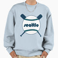 Seattle Throwback Baseball Sweatshirt - Minimalist Print for Adults - T-Shirt, Sweatshirt, Hoodie