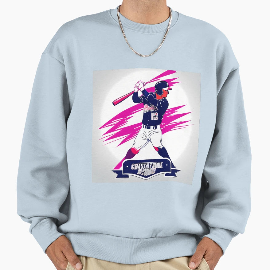 Baseball Home Run Sweatshirt - Minimalist Print for Adults - T-Shirt, Sweatshirt, Hoodie