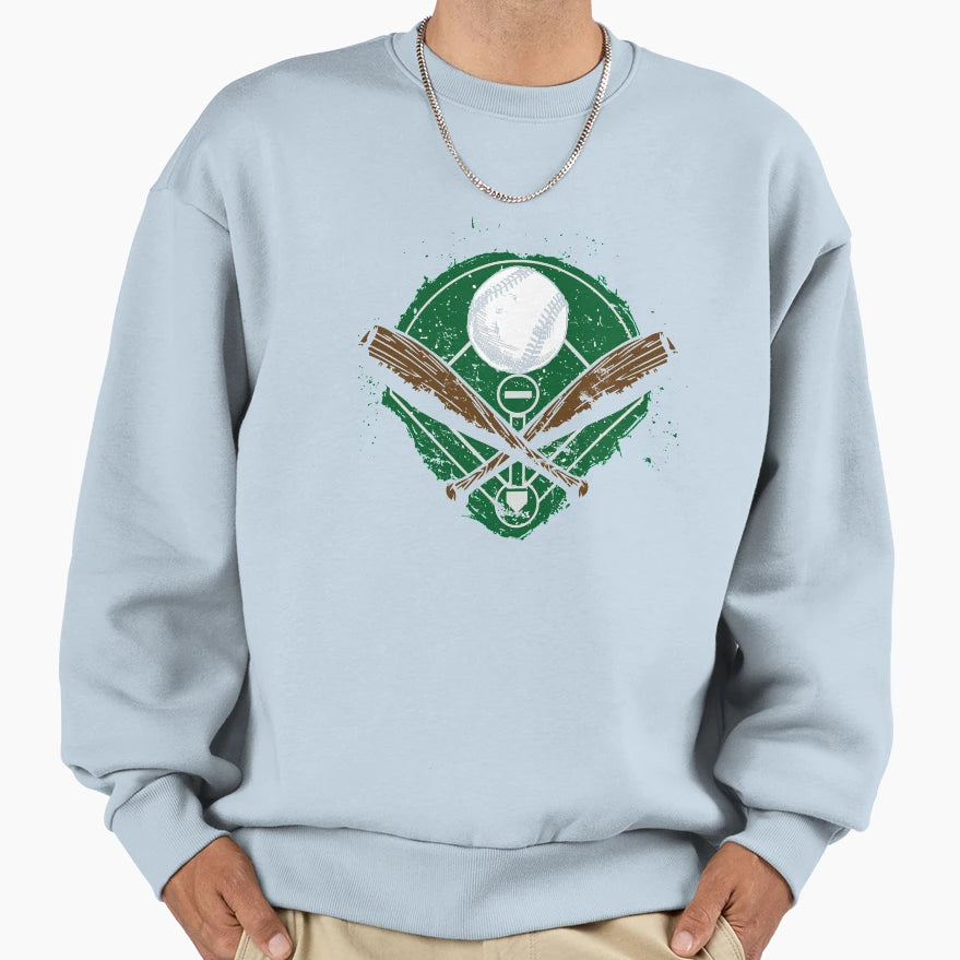 Baseball Sweatshirt - Aesthetic Graphic Men Women - T-Shirt, Sweatshirt, Hoodie