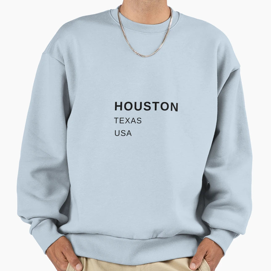 Houston Sweatshirt - Aesthetic Graphic Men Women - T-Shirt, Sweatshirt, Hoodie