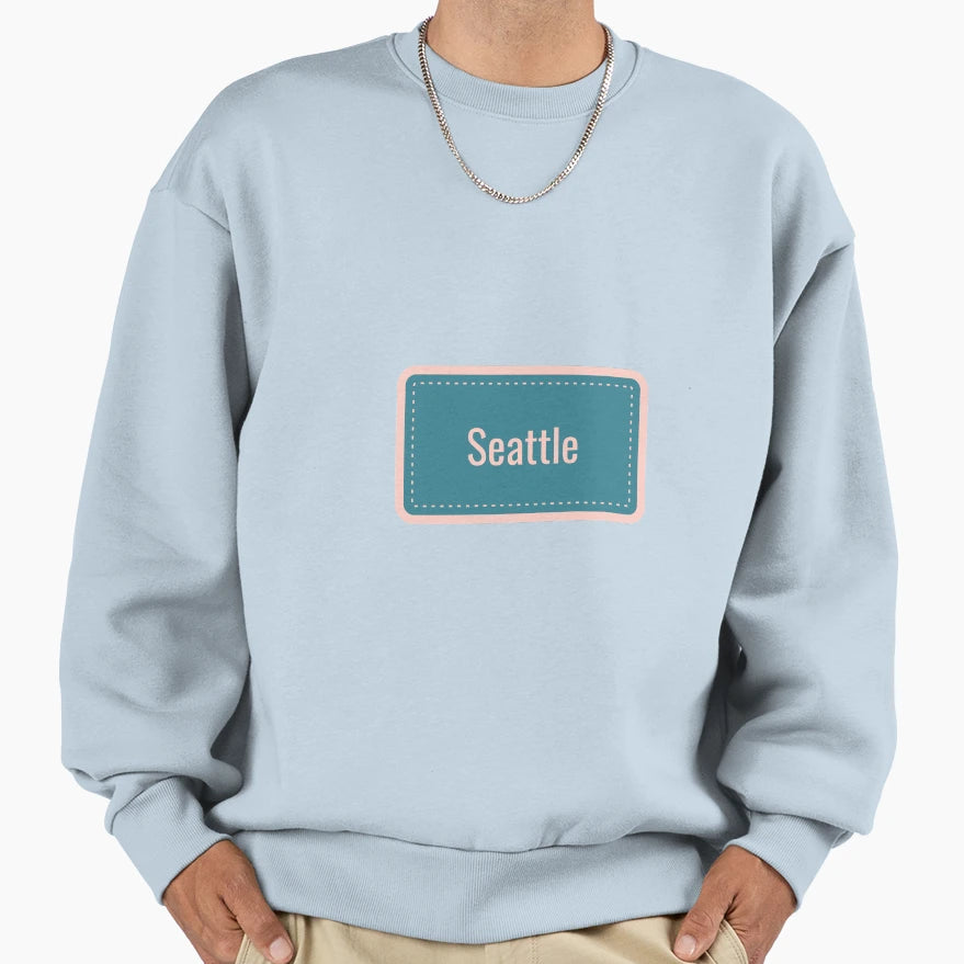 Seattle Sign Sweatshirt - Novelty Apparel for Adults - T-Shirt, Sweatshirt, Hoodie
